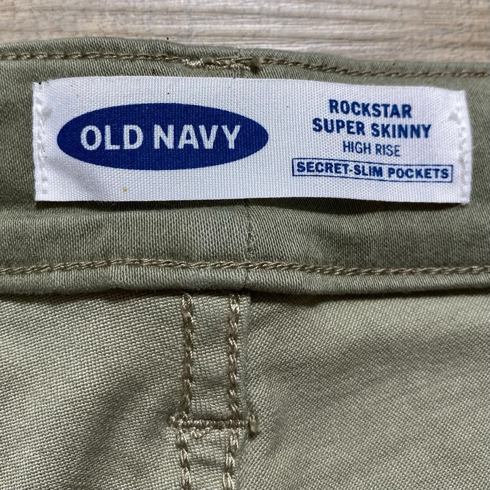 Old Navy Womens Rockstar Super Skinny High Rise Jeans Size 30 Plus Green‎